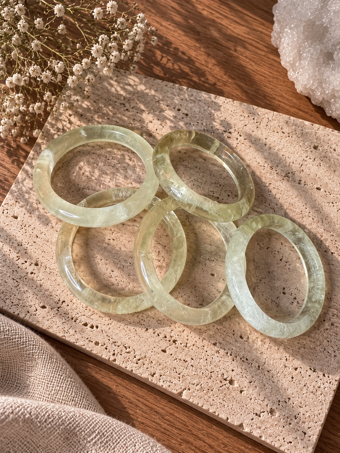 Natural Lemon Citrine Bangle - The Soleil