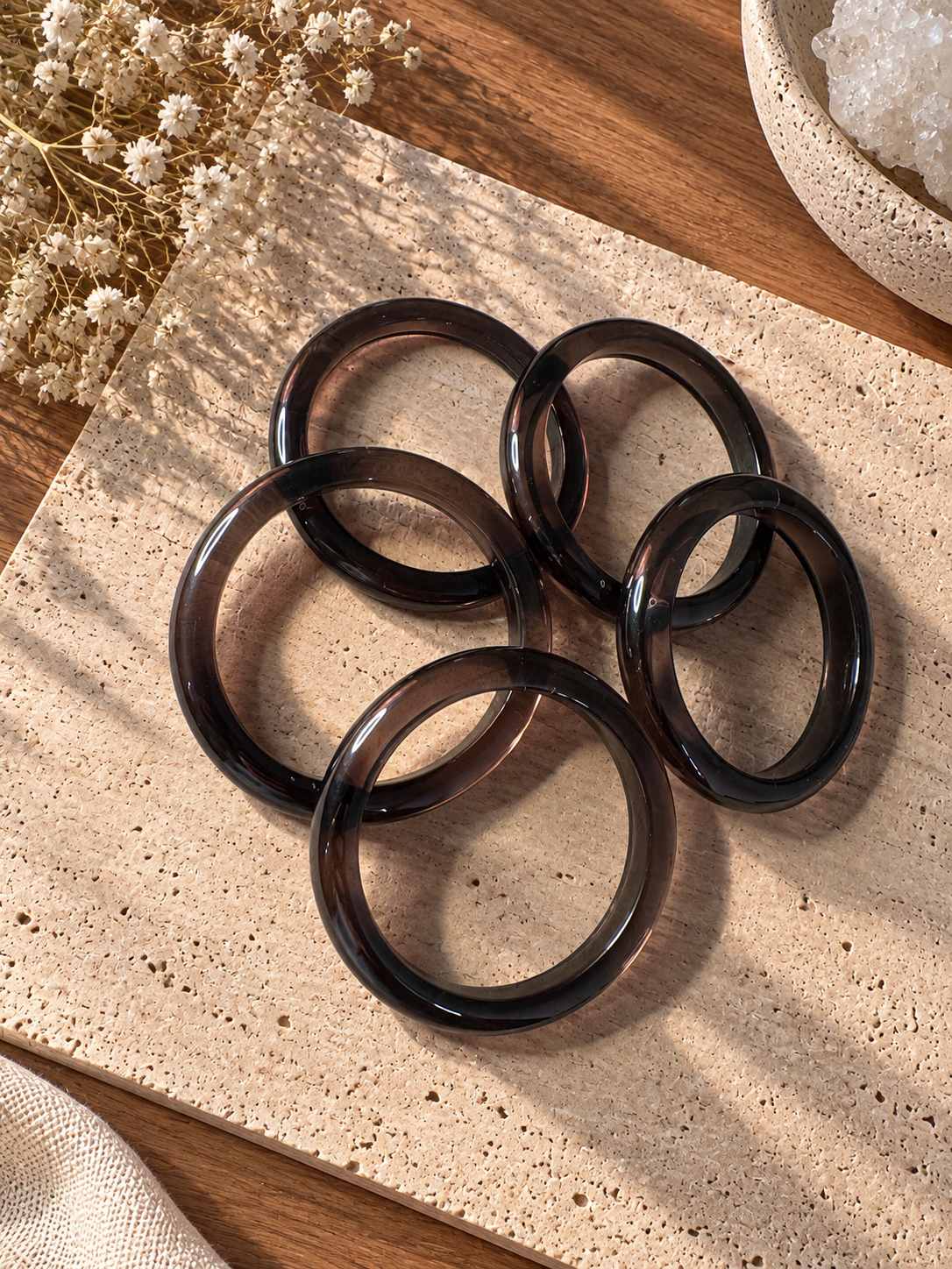 Natural Obsidian Bangle - The Nyx