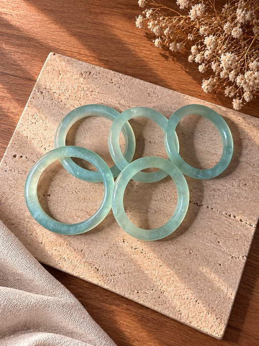 Natural Hsiuyen Jade Bangle - The Daphne