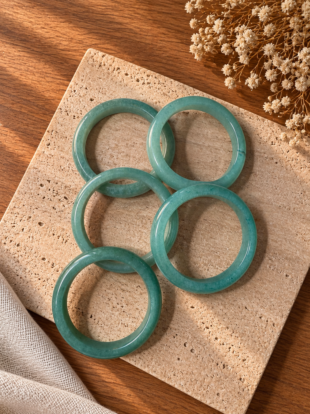 Natural Aventurine Bangle - The Gaia