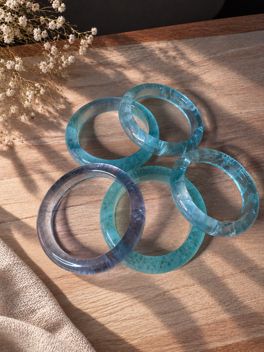Natural Fluorite Bangle - The Iris