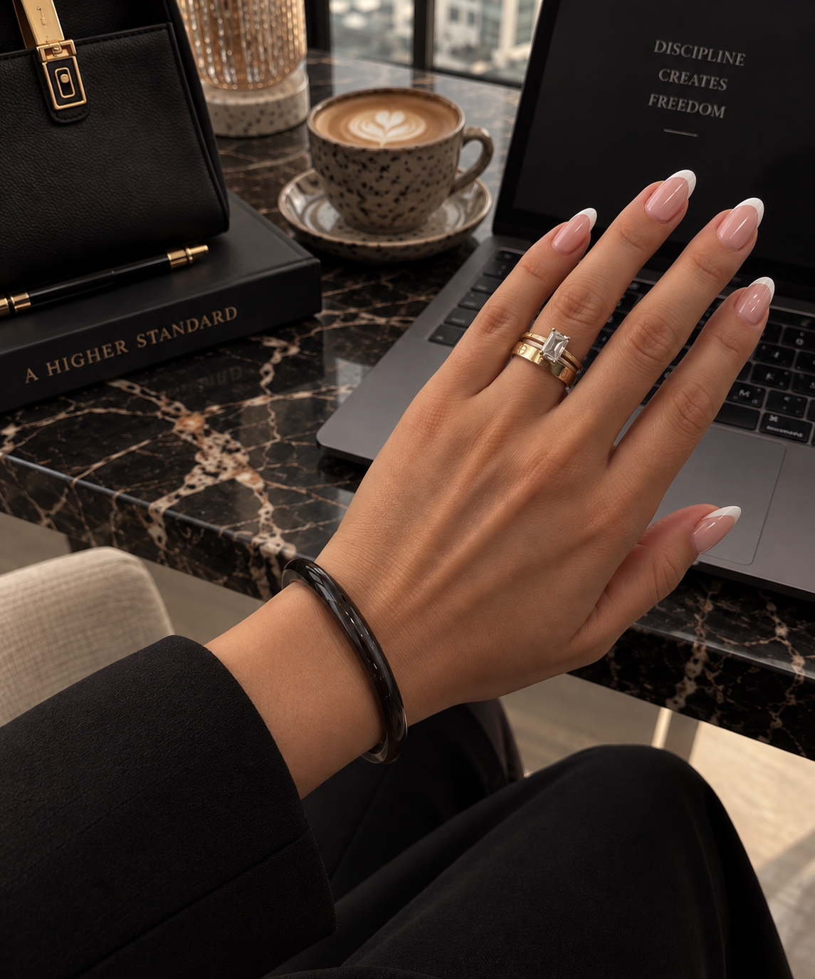 Natural Obsidian Bangle - The Nyx