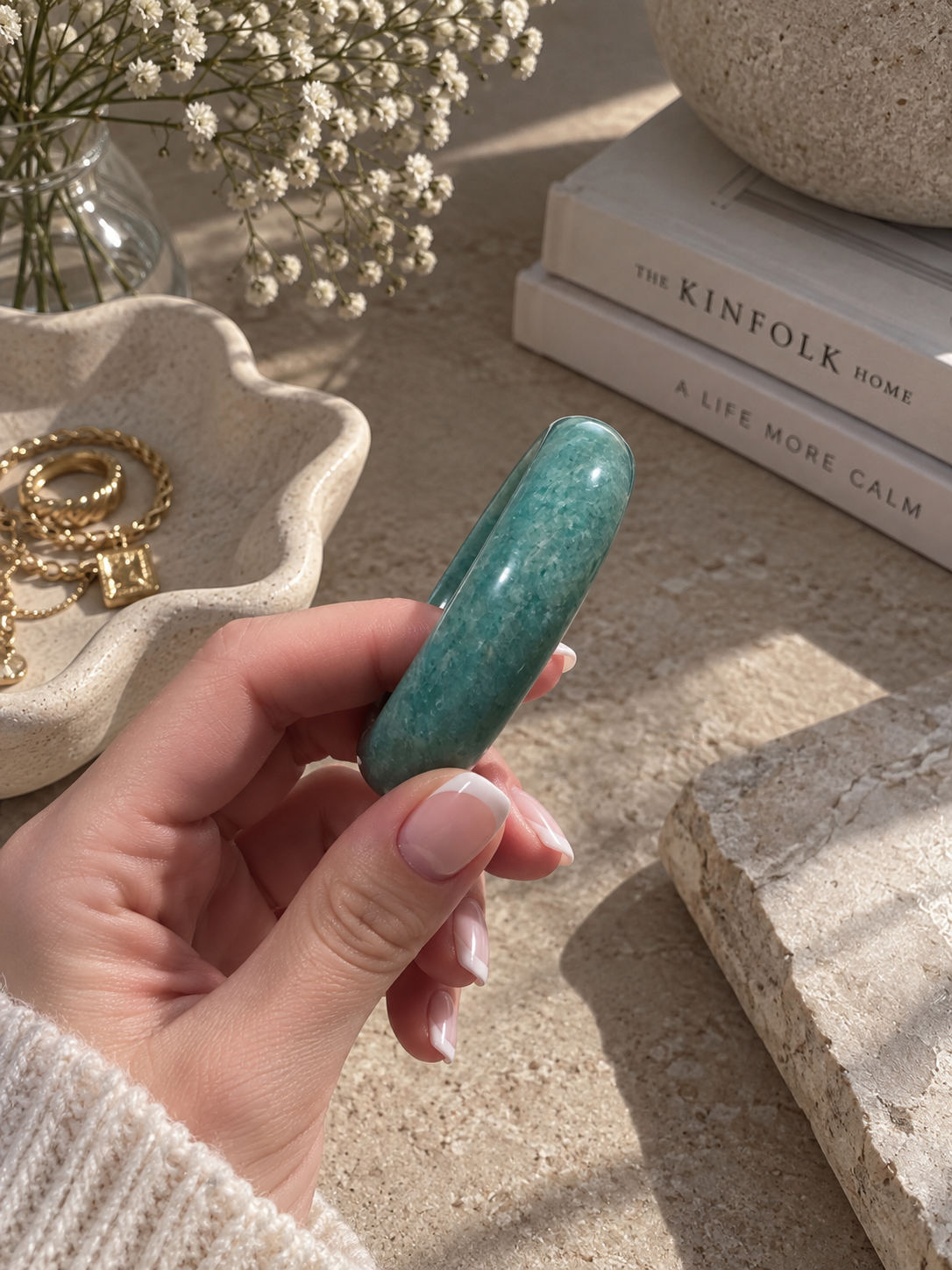 Natural Amazonite Bangle - The Thalassa